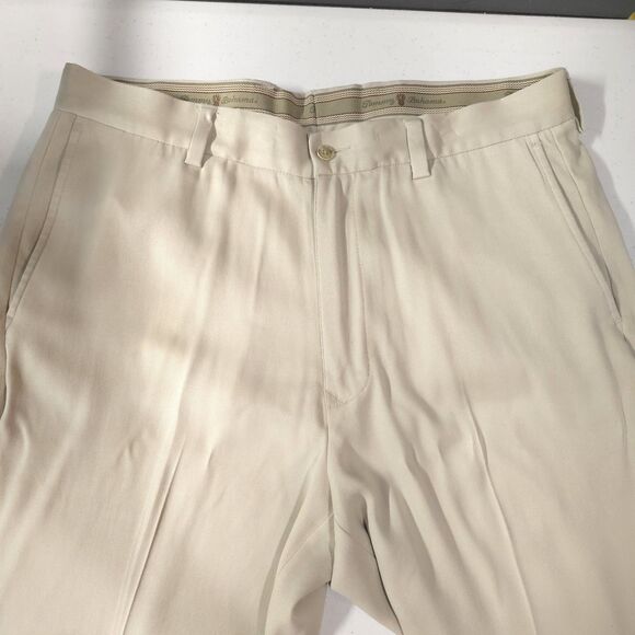 TommyBahama Silk Khaki Dress Pants 34x31 Beach Wedding Boho Preppy Old Money - Picture 16 of 16